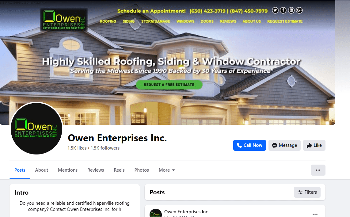 Owen Enterprises Inc. — Social Media