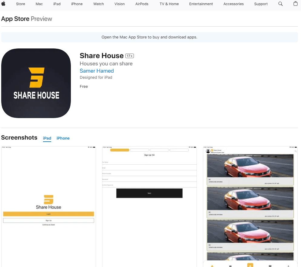 Share House — Mobile Apps
