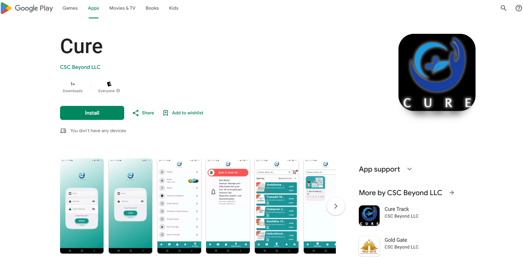 Cure Pharmacy — Mobile Apps